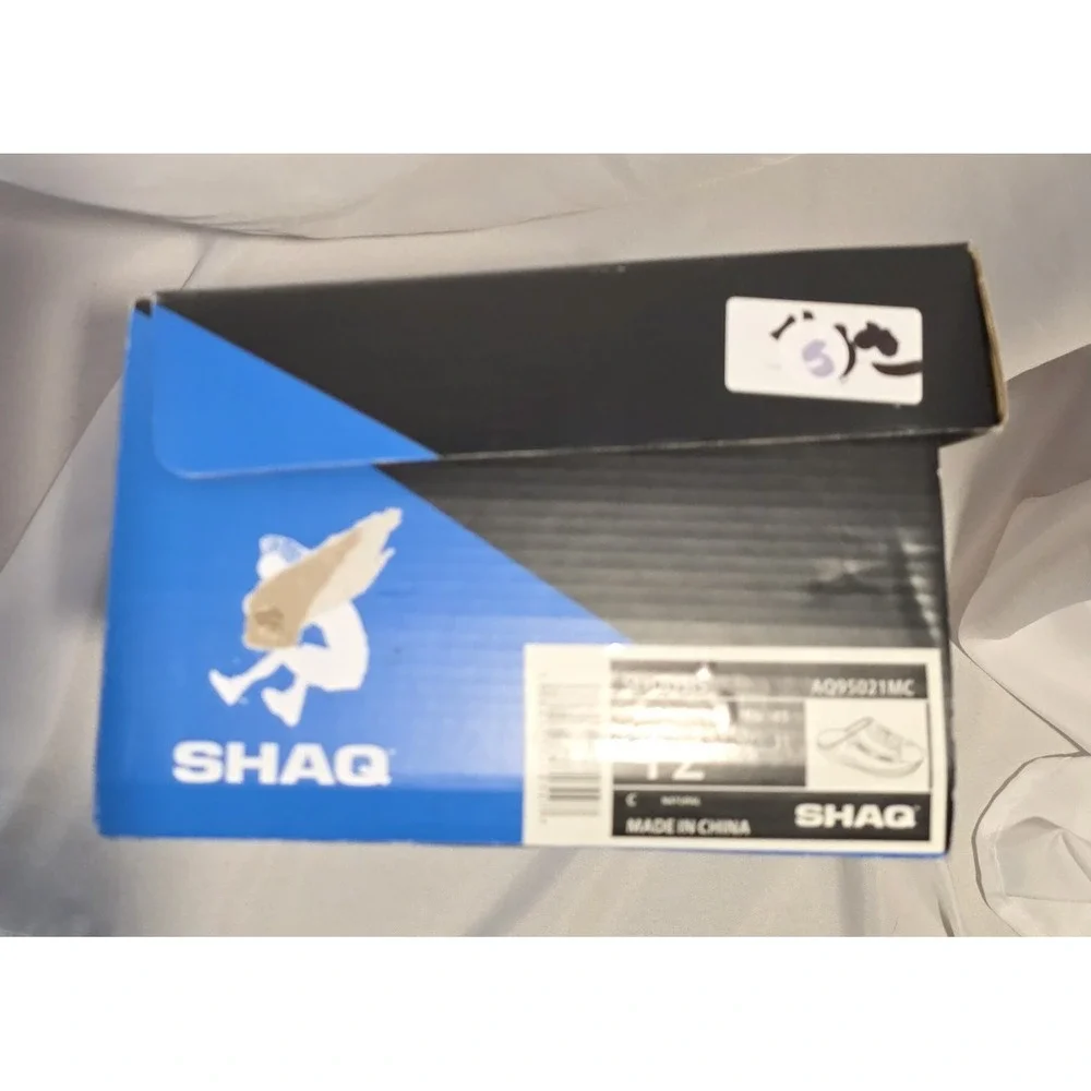 Shaq Slidosis AQ95021MC Men's Ivory Colored Slides Sandals. New With Box Size 12